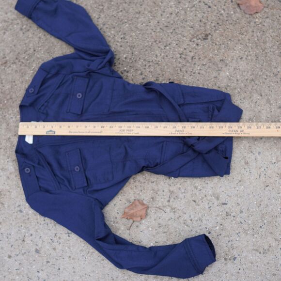 Anthropologie Hei Hei Navy Belted Utility Anorak Jacket XS Military Style - Picture 8 of 10